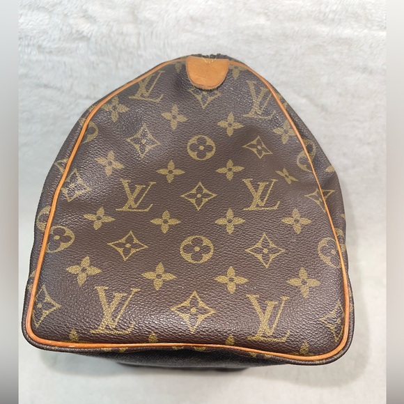 Louis Vuitton Speedy 30 Monogram Canvas Vintage Handbag Made in USA - Picture 13 of 16